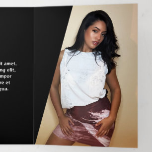 Classy Black & White Modern Artist Overzicht Drieluik Kaart