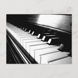 Classy Black & White Piano Photography Briefkaart