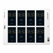 Classy Black Wine Label (Full Sheet)