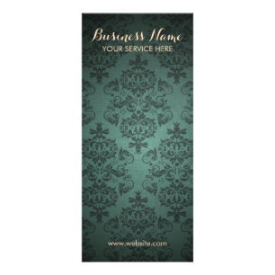 Classy Blauwgroen Damask-background-rackKaarten Reclamekaart