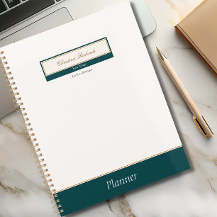 Classy Blauwgroen Ivoor Business Planner