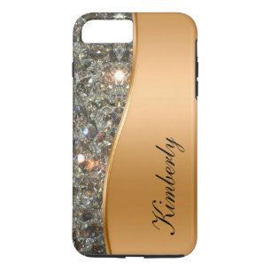 Classy Bling Monogram iPhone 7 Plus Hoesje