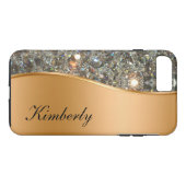 Classy Bling Monogram iPhone 7 Plus Hoesje (Achterkant (Horizontaal))