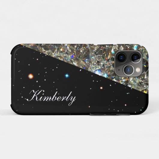 Classy Bling Monogram Jewel Case-Mate iPhone Case (Achterkant (horizontaal))