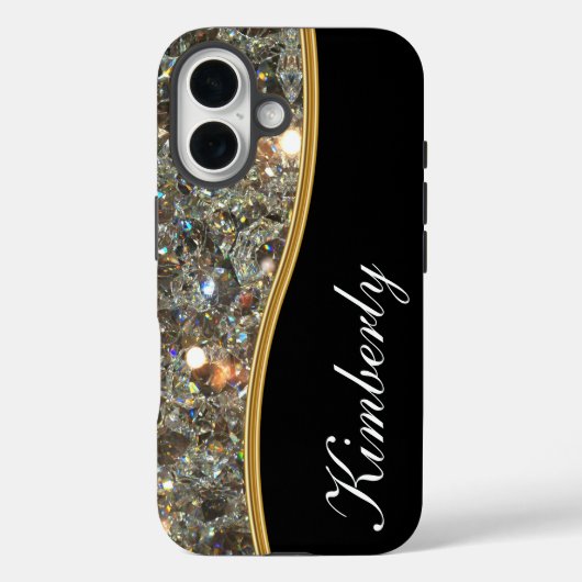 Classy Bling Monogram Style Case-Mate iPhone Case (Achterkant)