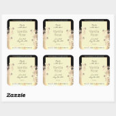 Classy Bloemen Product Verpakking Etiketten Cream (Vel)