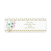 Classy bloemig geaccentueerd etiket (Voorkant)