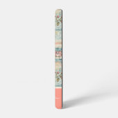 Classy  Bloempatroon Perzik Aangepaste naam Samsung Galaxy Hoesje (Linkerkant)