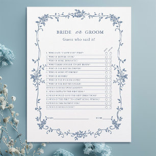 Classy Blue 'Bruid of Bruidegom' Vrijgezellenfeest