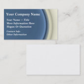 Classy Blue en White Curvy Visitekaartjes (Voorkant / Achterkant)
