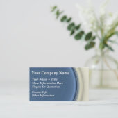 Classy Blue en White Curvy Visitekaartjes (Staand voorkant)