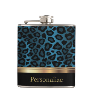 Classy Blue Leopard Animal Print Heupfles