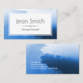 Classy Blue Massage Therapist Visitekaartje (Voorkant / Achterkant)