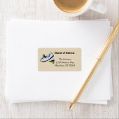 Classy Blue Running Design Etiket (Insitu)
