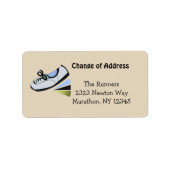 Classy Blue Running Design Etiket (Voorkant)