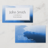 Classy Blue Swim Instructor Visitekaartje (Voorkant / Achterkant)