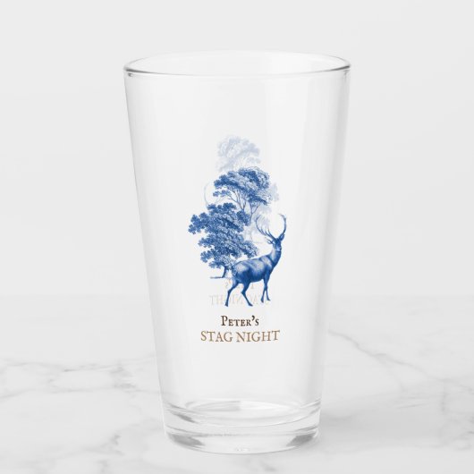 Classy  Blue Toile Deer in Forest Glas (Voorkant)