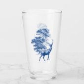 Classy  Blue Toile Deer in Forest Glas (Achterkant)
