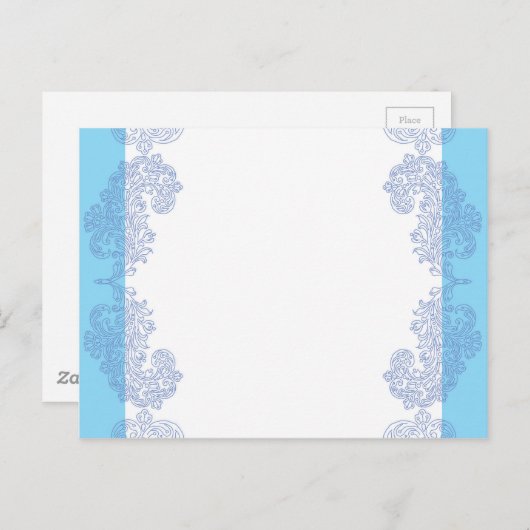 Classy blue-uitnodiging sjabloon (Voorkant / Achterkant)