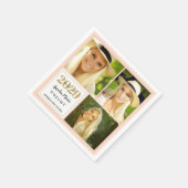 Classy Blush en Gold Personalized Afstuderen Servet (Hoek)