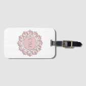 Classy Blush Pink Mandala OM Bagagelabel (Voorkant (horizontaal))