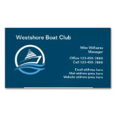 Classy Boat Club Cartes de visite magnétiques (devant)