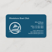 Classy Boat Club Logo Design Cartes de visite (Devant)