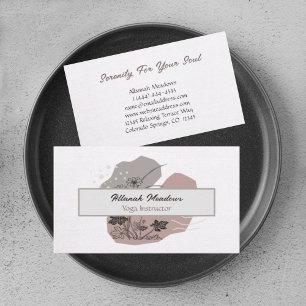 Classy Boho Linen Visitekaartje voor kijkreclame