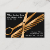 Classy Bold Modern Barber Shop Visitekaartjes (Voorkant)