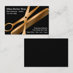 Classy Bold Moderne Barber Shop Cartes de visite