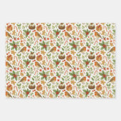 Classy Botanical Holly Floral Art Pattern Inpakpapier Vel (Voorkant 3)