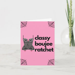Classy Boujee Ratchet   Lingerie rose et noire