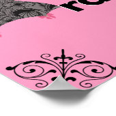 Classy Boujee Ratchet | Roze en Zwarte Ondergoed Poster (Hoek)