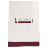 Classy Bourgogne Ivoor Medium Cadeauzakje (Achterkant)