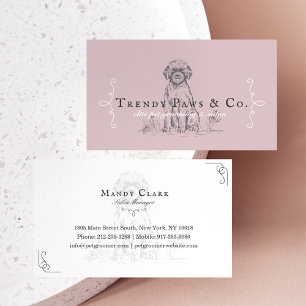 Classy Boutique Pet Salon Portugese waterhond Visitekaartje