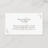 Classy Boutique Style Pet Salon Goldendole Dog Visitekaartje (Achterkant)