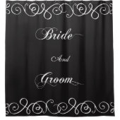 Classy Bride en Groom Wedding Douchegordijn (Voorkant)