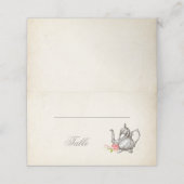 Classy  bruids Tea Party Place Cards (Buitenkant ongevouwen)