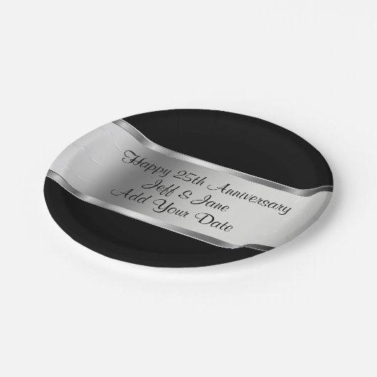 Classy bruiloft Jubileum Papieren Bordje (Gekanteld)