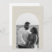 Classy bruiloft uitnodiging op maat met foto (Voorkant / Achterkant)