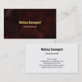 Classy Burgundy Marble Abstracte achtergrond Visitekaartje (Voorkant / Achterkant)