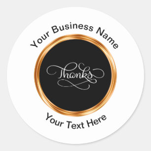 Classy Business Bedankt Sticker Labels