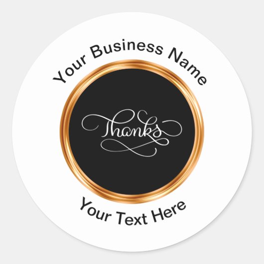 Classy Business Bedankt Sticker Labels (Voorkant)