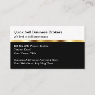 Classy Business Broker Visitekaartje ontwerp