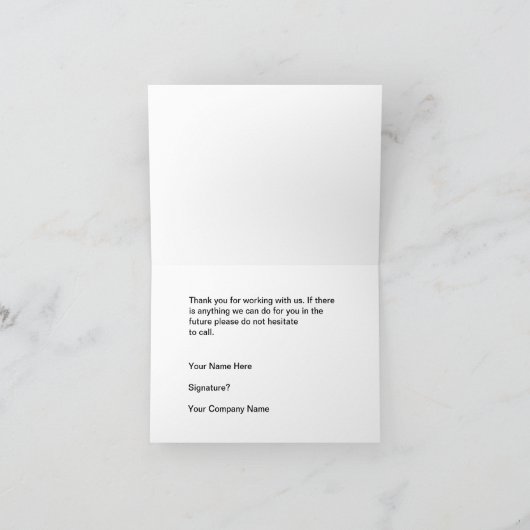 Classy Business - Hartelijk dank voor uw kaarten (Binnen)