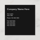 Classy Business Logo Design Vierkante Visitekaartje (Achterkant)