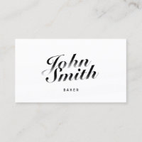 Classy Calligraphic Baker Visitekaartje