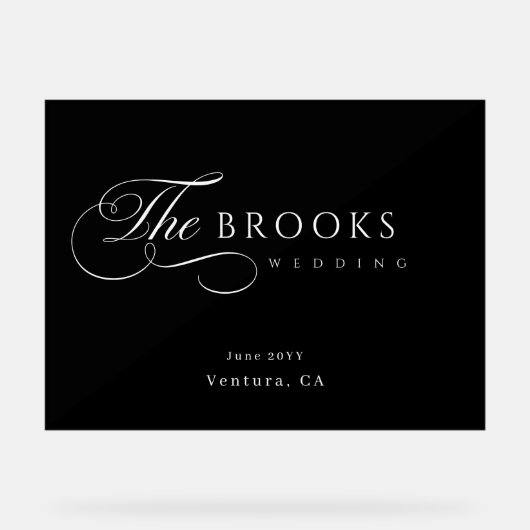 Classy Calligraphic Black Wedding (Recto)