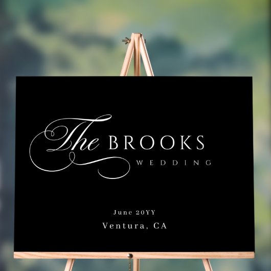 Classy Calligraphic Black Wedding (Neutre)