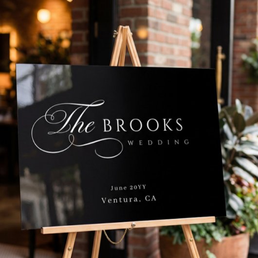 Classy Calligraphic Black Wedding